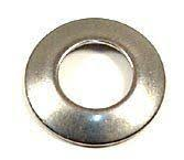 BEVELLED WASHER 6MM ID BRASS CHROME PLATED